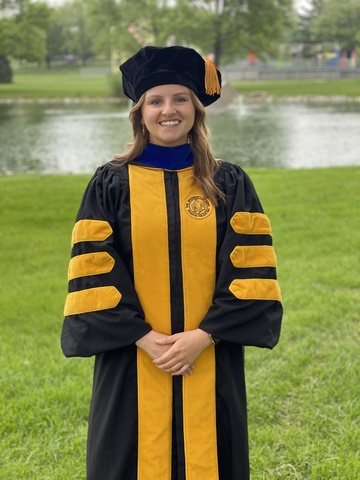 Emily Shull at her PhD graduation