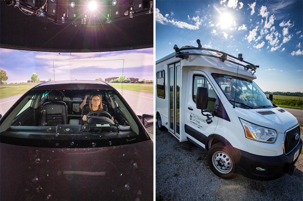 NADS-1 simulator and automated Ford Transit
