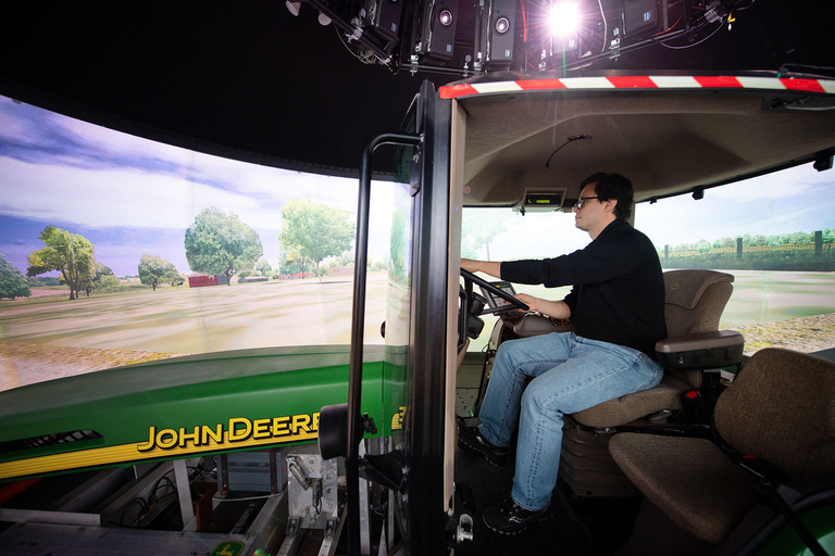 John Deere tractor cab