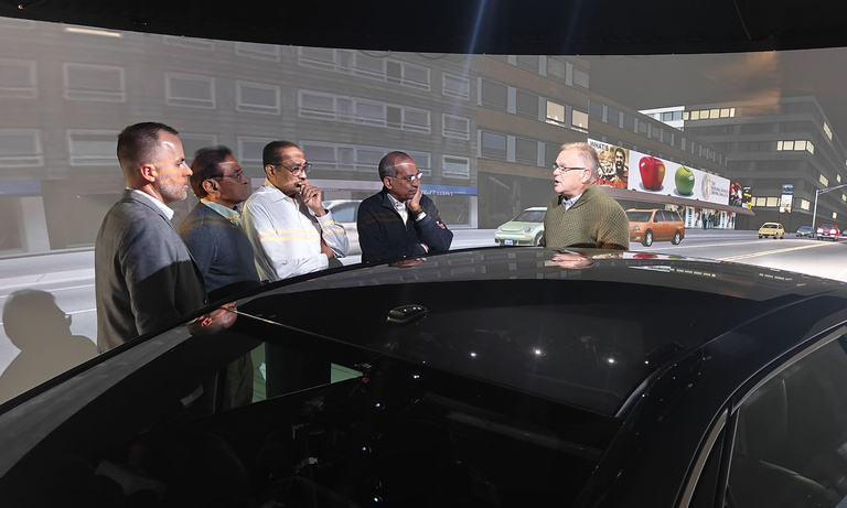 Group gets a tour inside the NADS-1 simulator