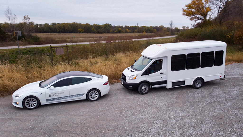 Tesla and Ford Transit, UI automated vehicles