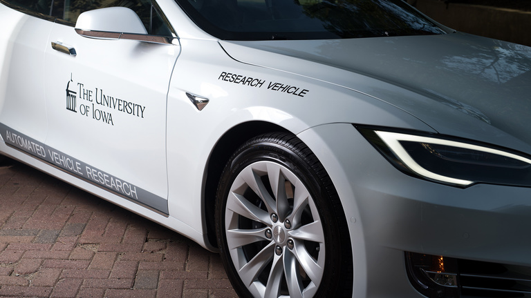 A Tesla Model S75D with custom data collection capabilities is one of five vehicles in the fleet
